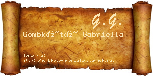 Gombkötő Gabriella névjegykártya